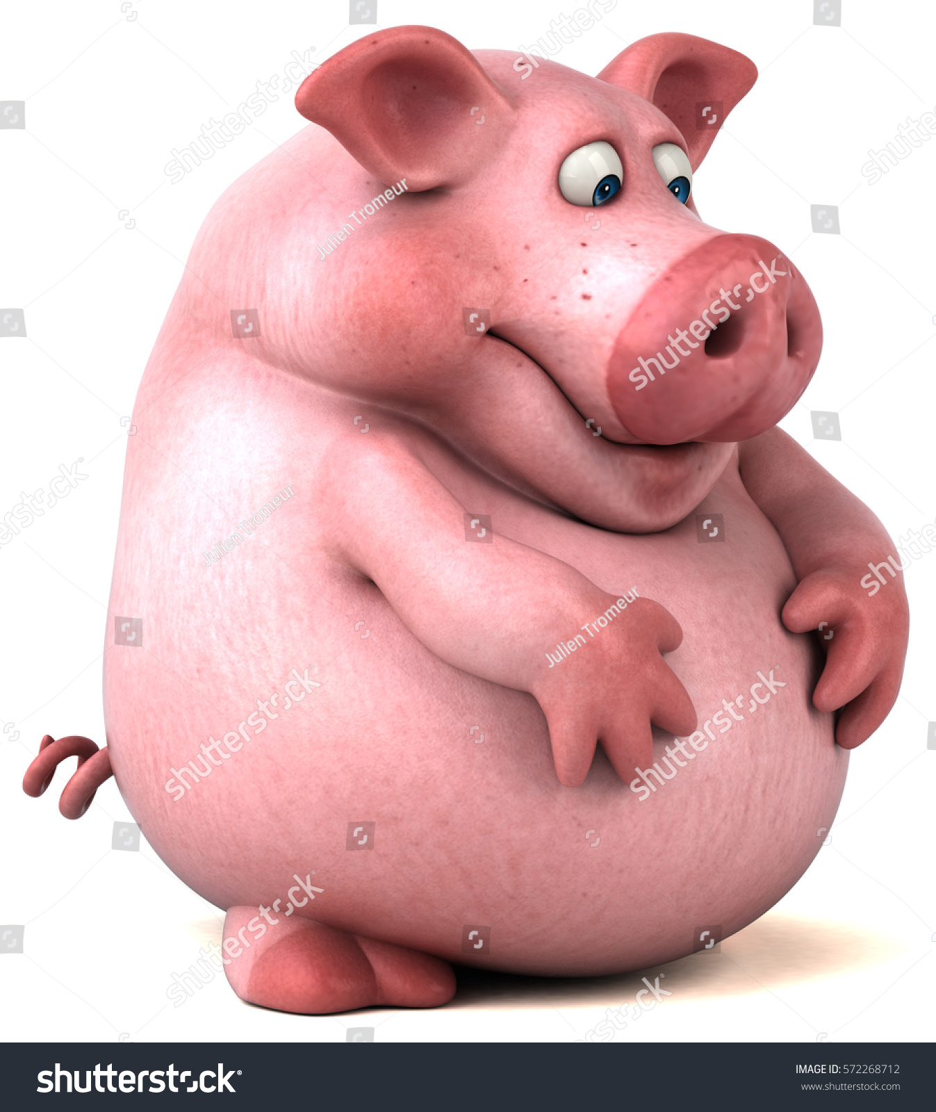 Мультяшная свинья 3d