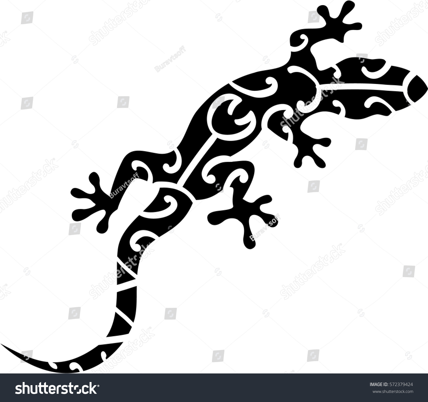 Каспийский геккон эскиз