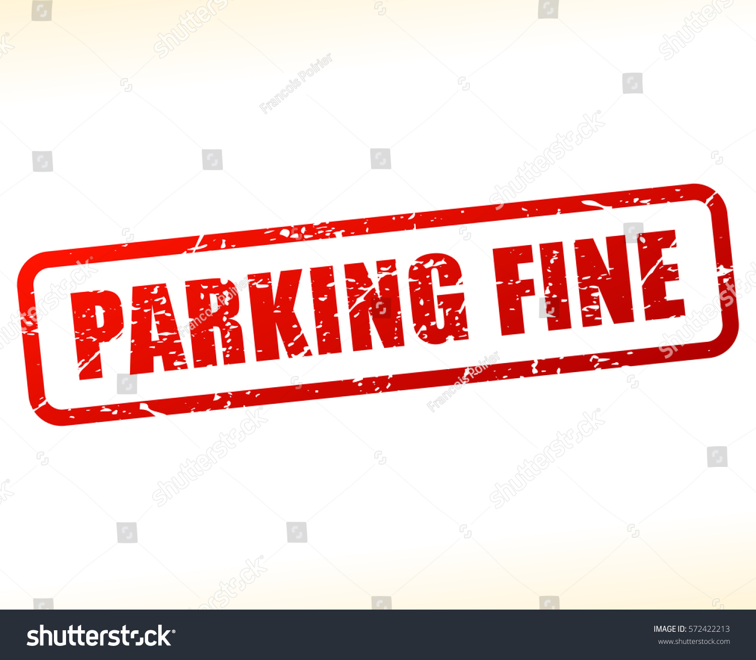 Illustration Parking Fine Red Text Stamp Stock Vector (Royalty Free ...