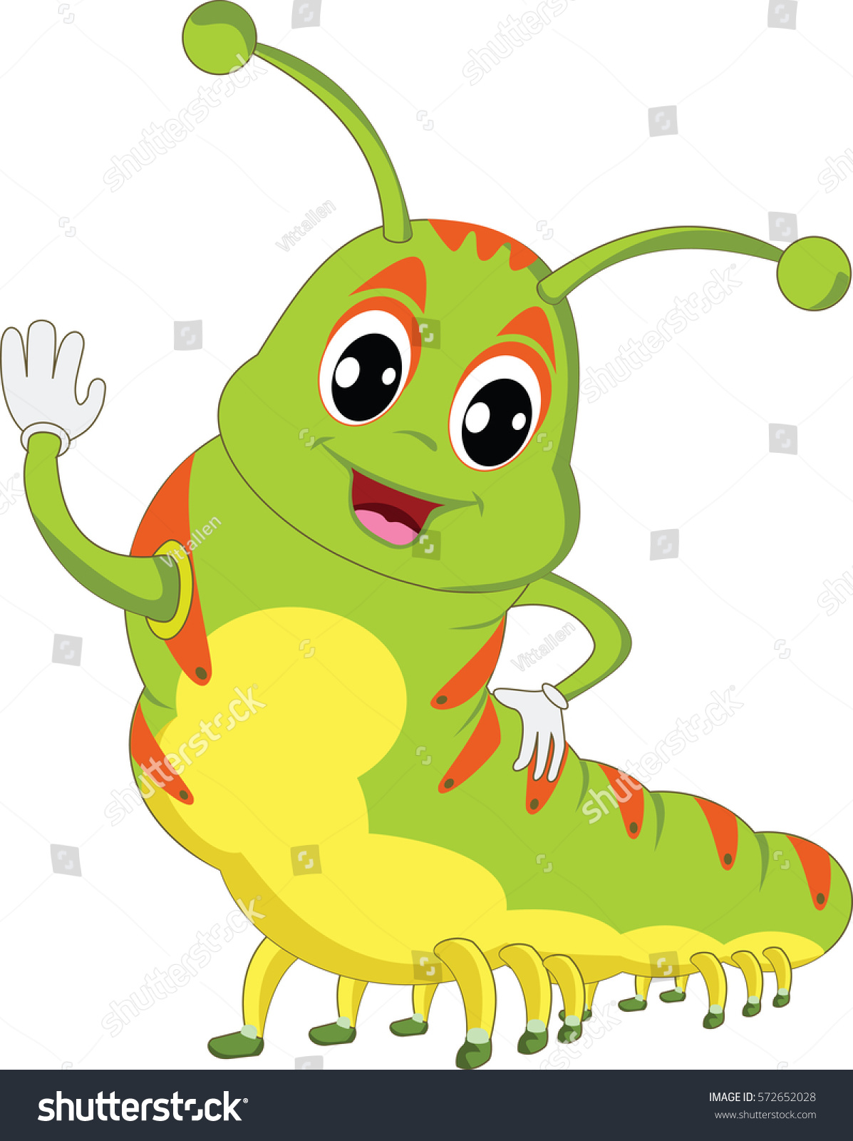 Smiling Caterpillar Stock Vector (Royalty Free) 572652028 | Shutterstock