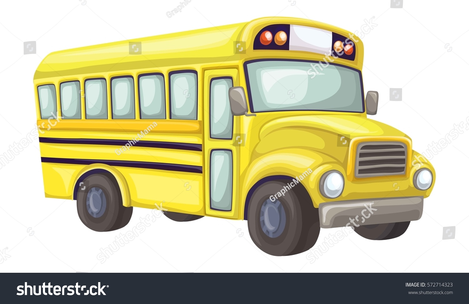 School Bus Perspective View Stock Vector (Royalty Free) 572714323 ...