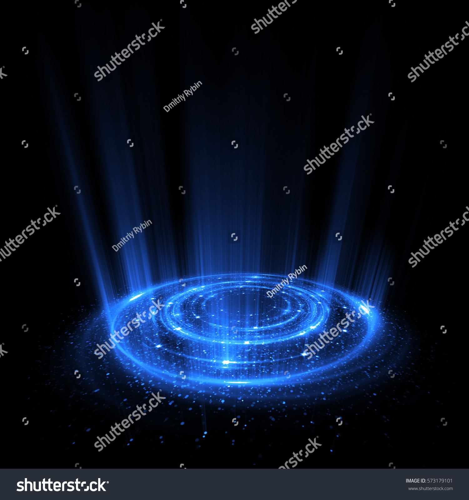 Empty Podium Disco Club Rays View Stock Illustration 573179101 ...