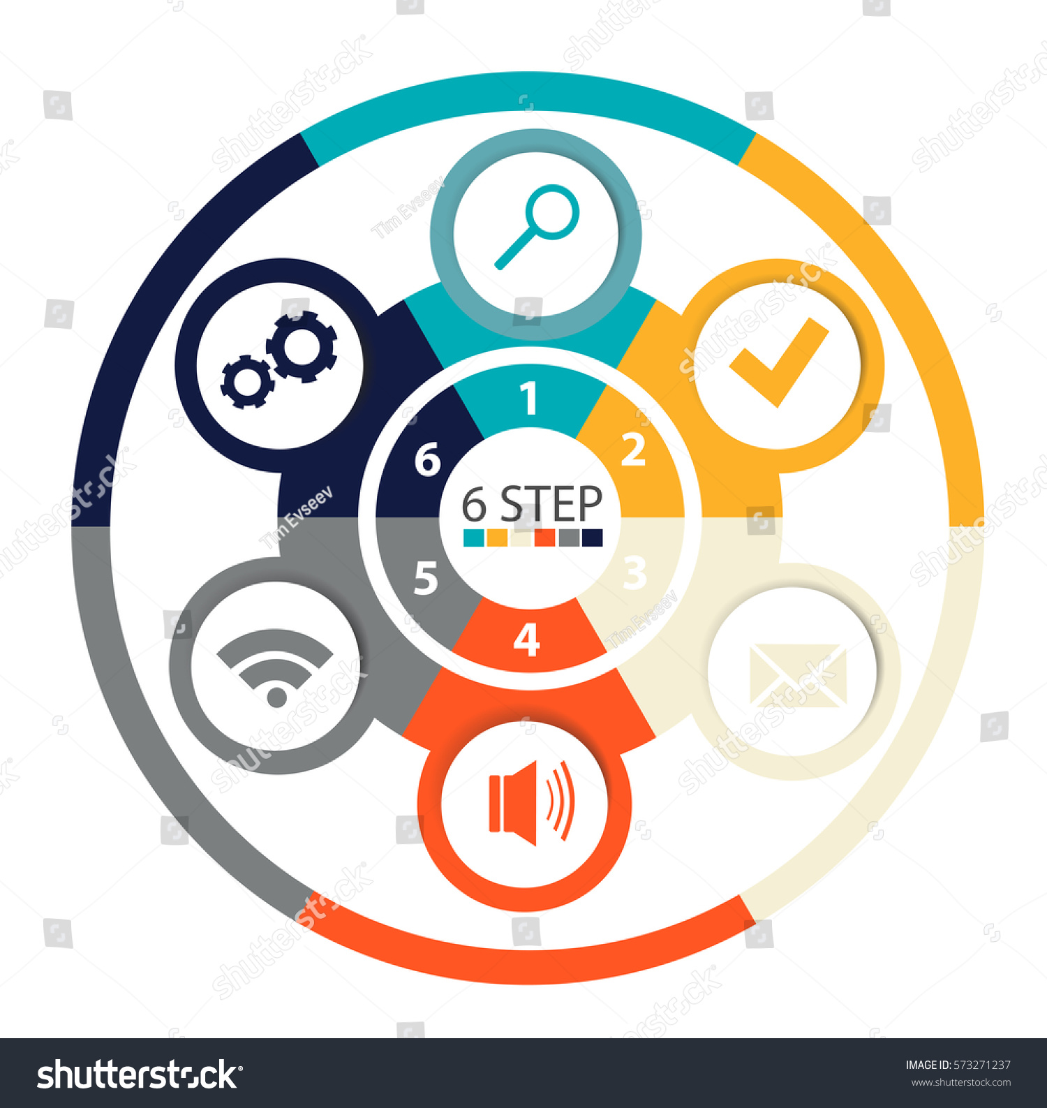 Modern Circular Infographics 6 Steps Segments Stock Vector Royalty Free 573271237 Shutterstock 0424