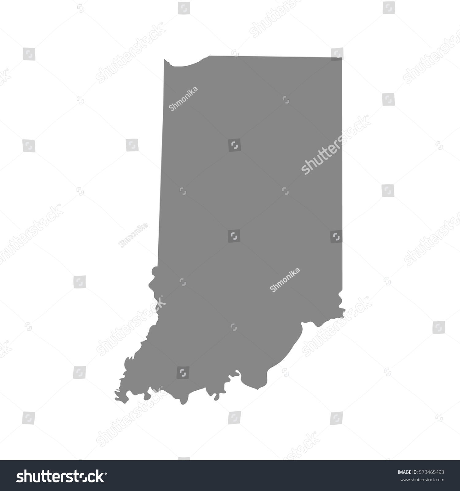 Map Us State Indiana Vector Stock Vector (Royalty Free) 573465493 ...