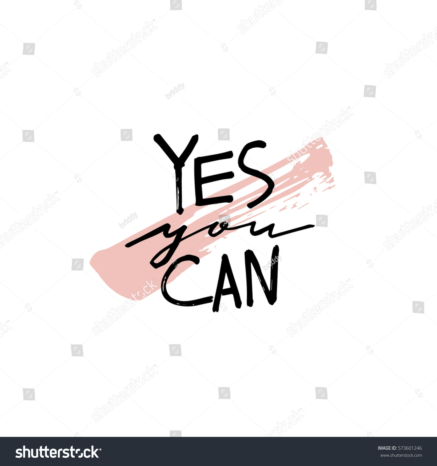 Надпись Yes you can