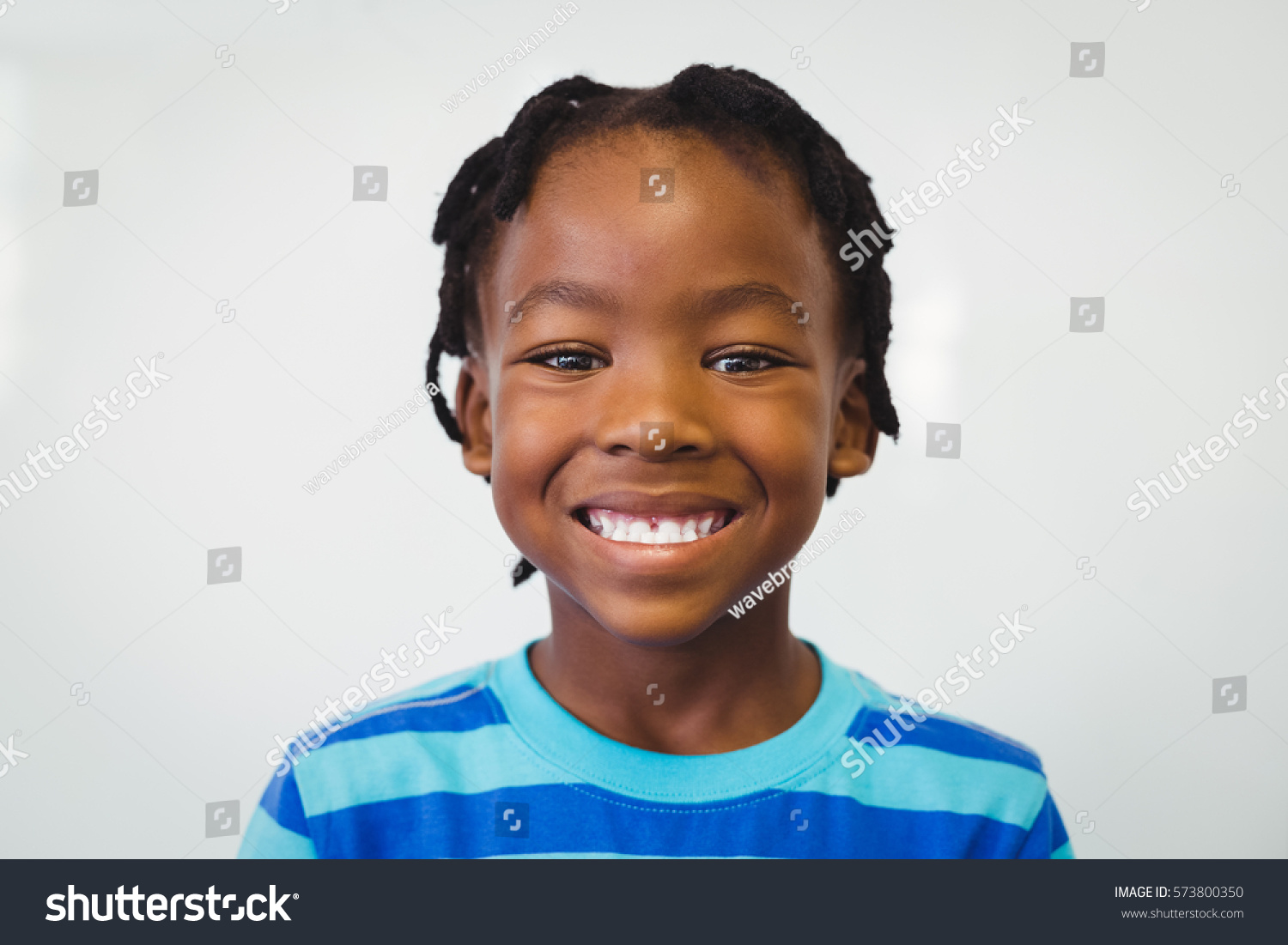 Portrait Happy Schoolboy Smiling Classroom School Stock Photo 573800350 ...