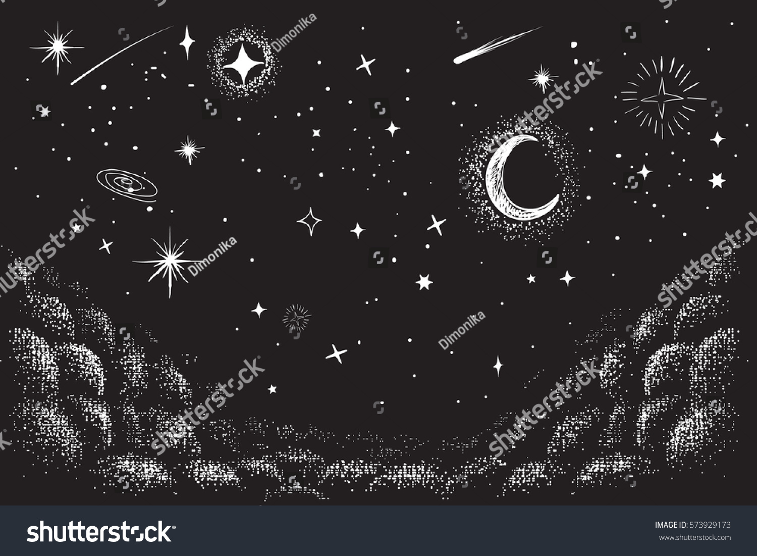 34,589 Sky Night Sketch Images, Stock Photos & Vectors | Shutterstock