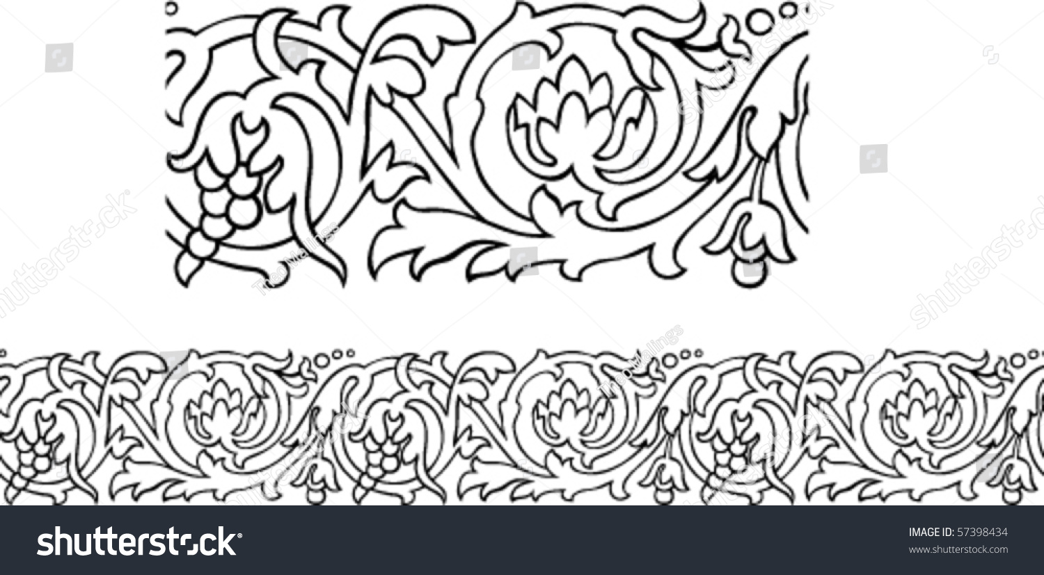 victorian repeating border zbrush
