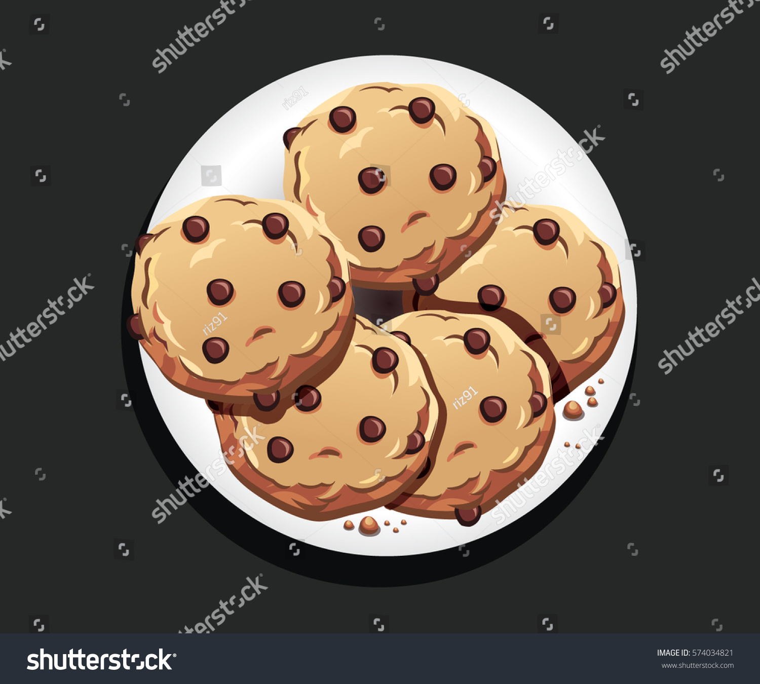 cartoon plate of cookies