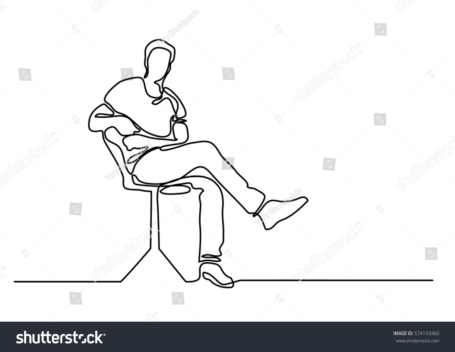 Нарисовать сидящего человека сбоку
