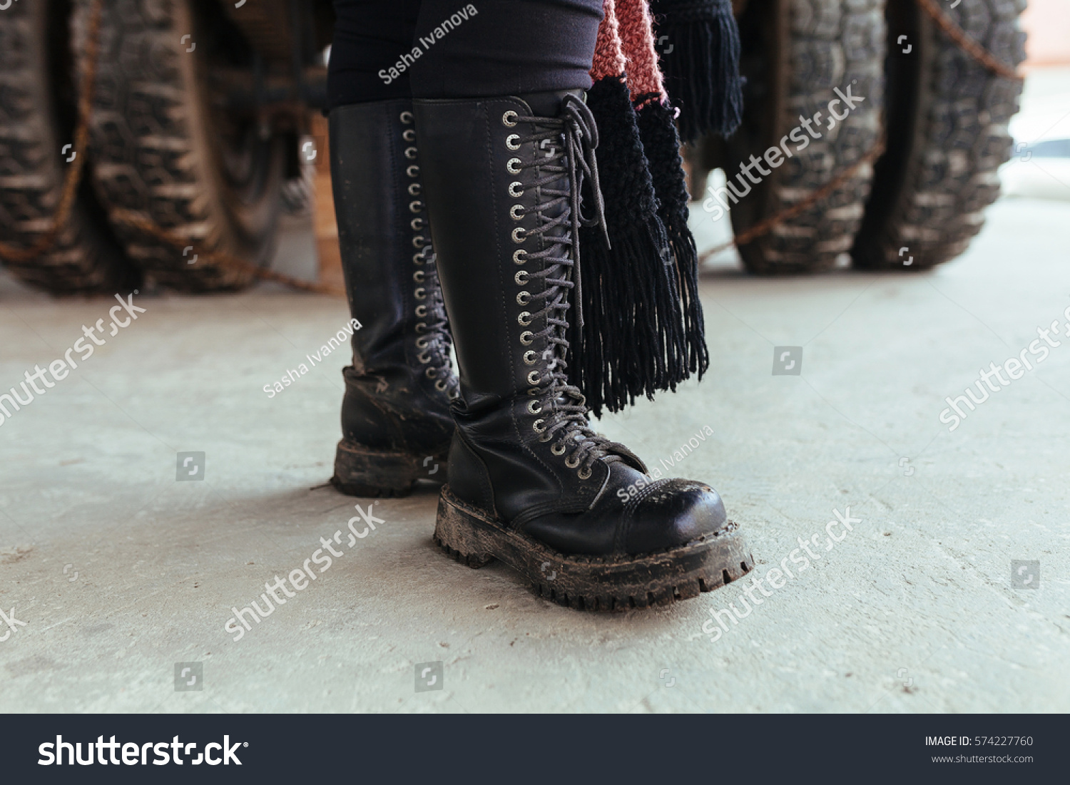 female punk boots