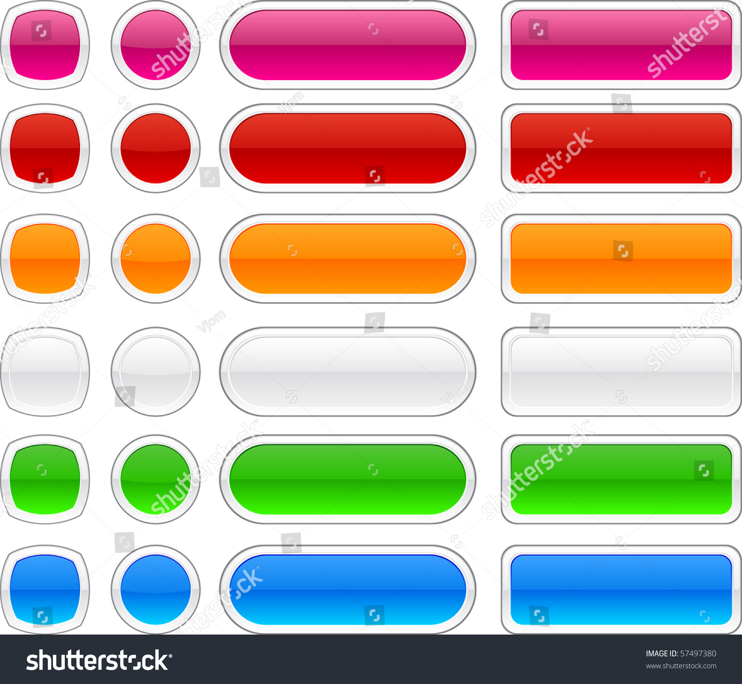 Blank Web Glossy Buttons Vector Stock Vector (Royalty Free) 57497380 ...