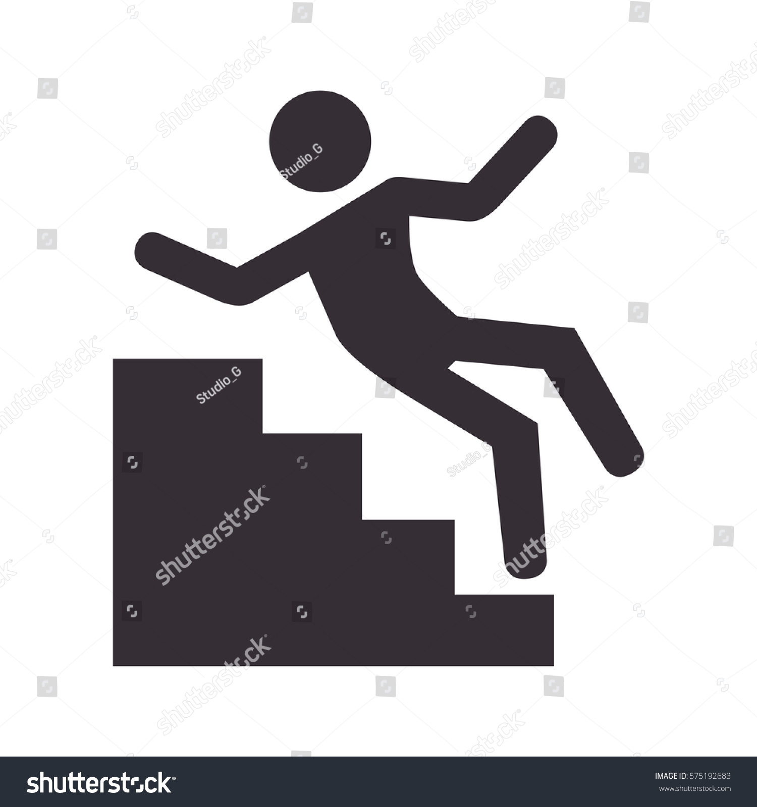 Human Silhouette Accident Icon Stock Vector (Royalty Free) 575192683 ...