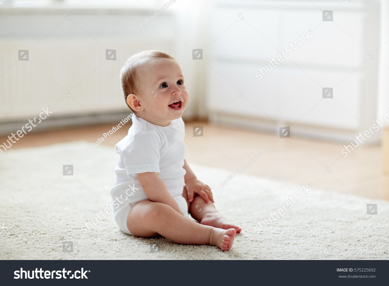 Childhood Babyhood People Concept Happy Little Stock Photo 575225692 ...