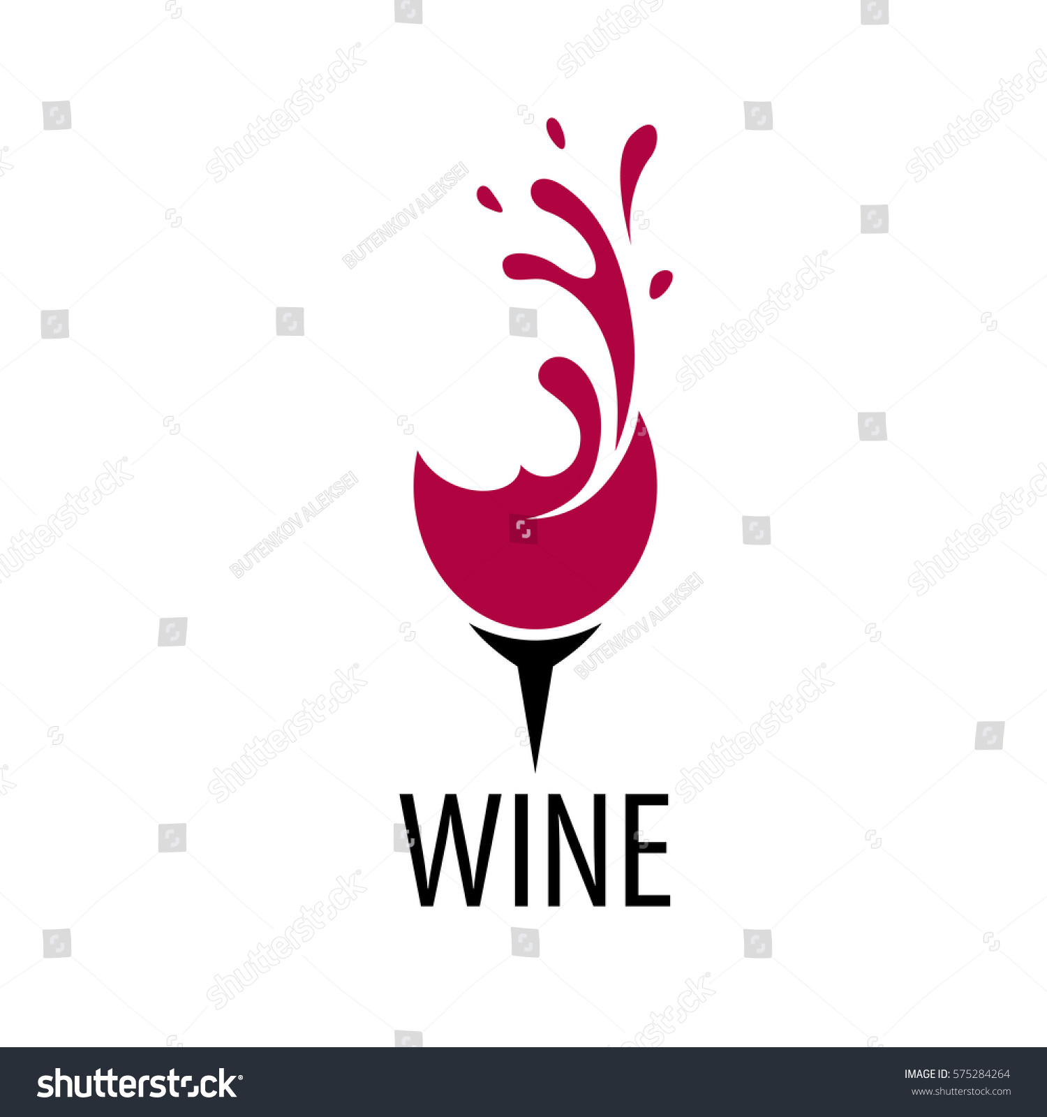 Wine Logo Design Template Vector Illustration Stock Vector (Royalty ...