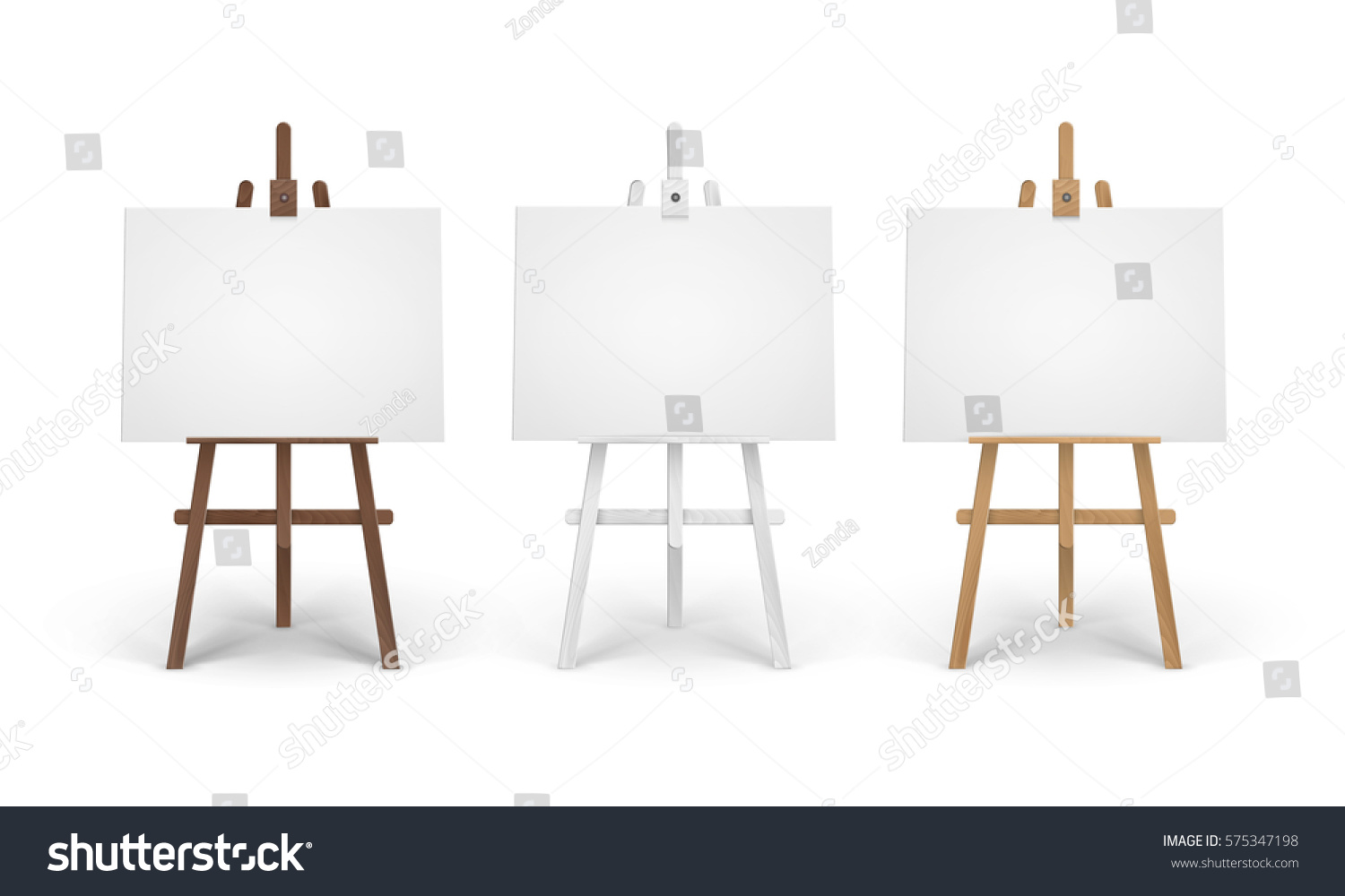 Vector Set Wooden Brown White Sienna Stock Vector (Royalty Free ...