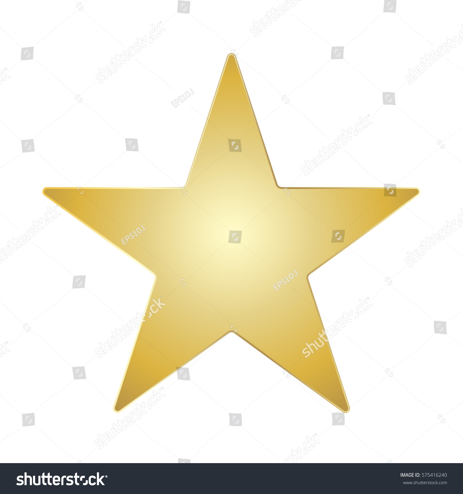 Gold Star Metal Gradient Vector Eps10 Stock Vector (Royalty Free ...