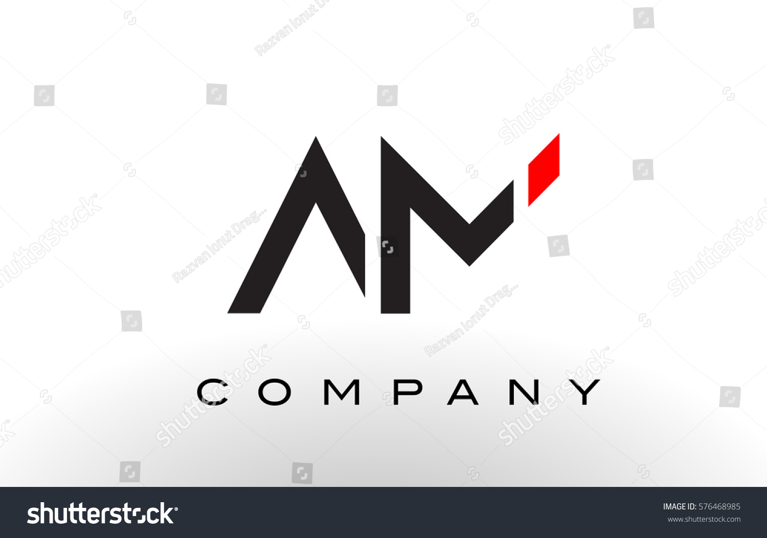 Logo Letter Design Vector Red Black Stock Vector (royalty Free 