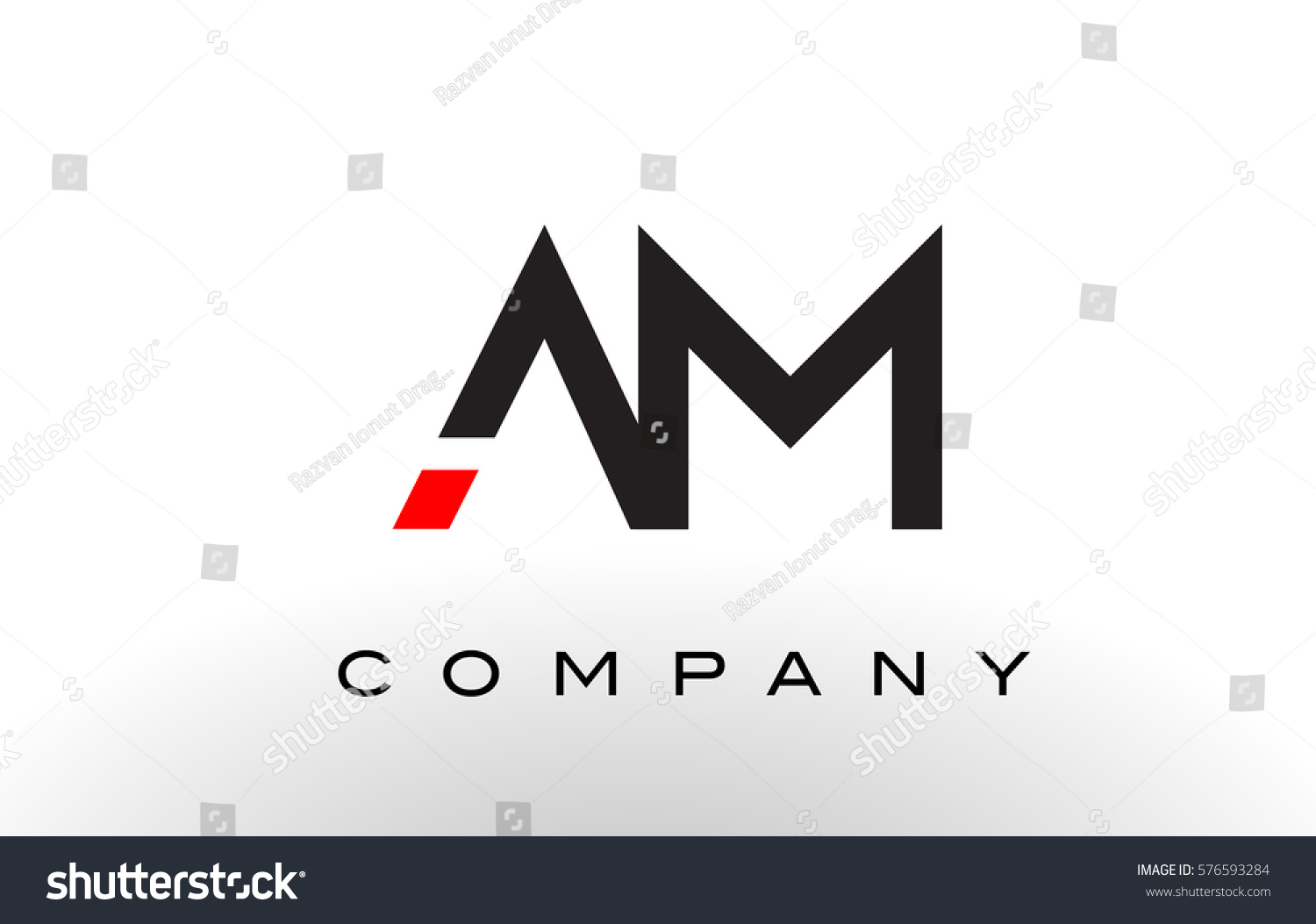 Logo Letter Design Vector Red Black Stock Vector (Royalty Free ...