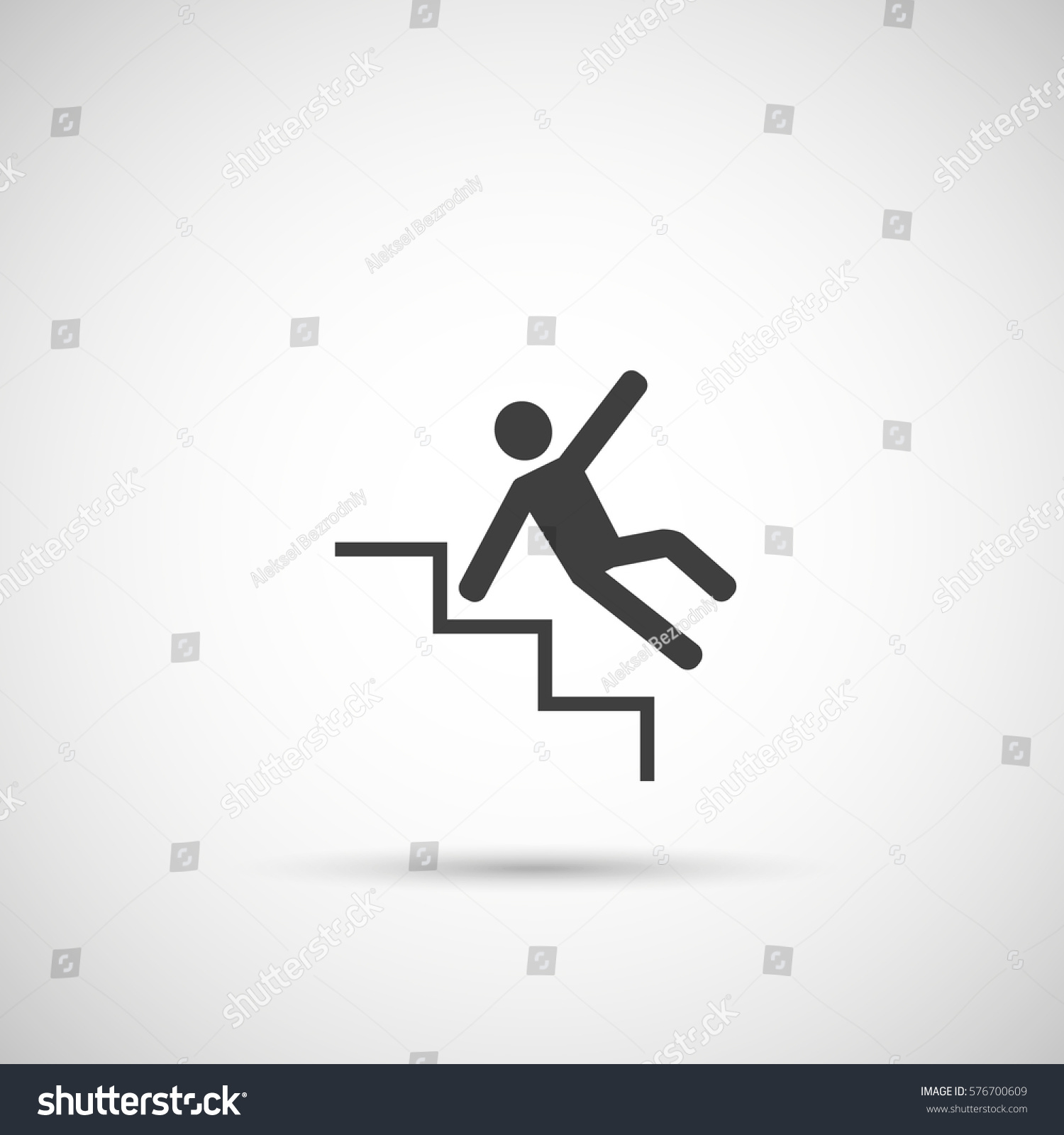 Slippery Steps Icon Stock Vector (Royalty Free) 576700609 | Shutterstock