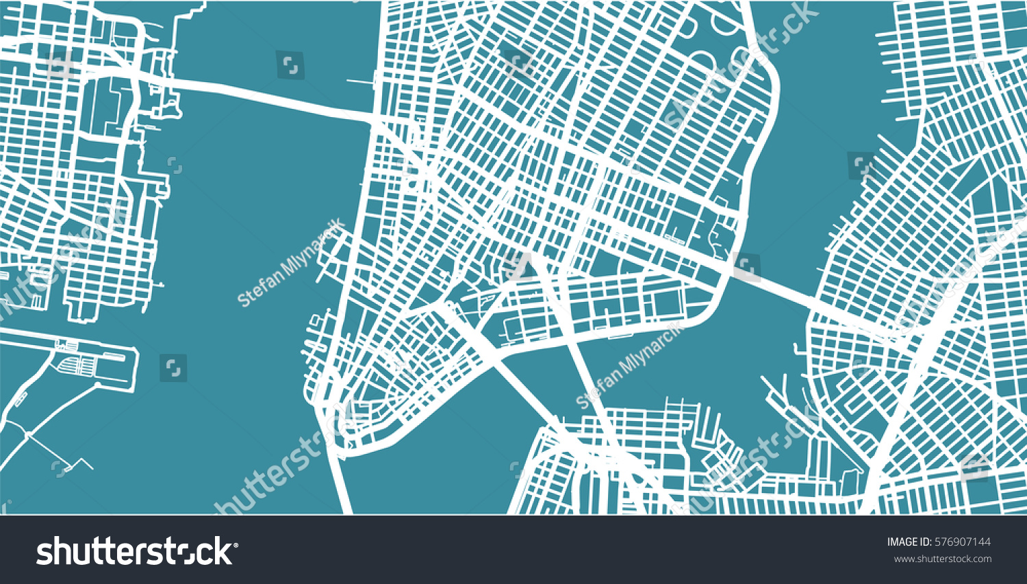 Detailed Vector Map New York Scale Stock Vector (Royalty Free ...