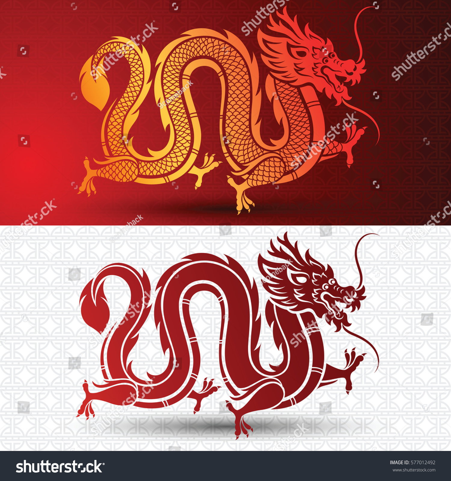 Illustration Traditional Chinese Dragon Vector Illustration Stock ...