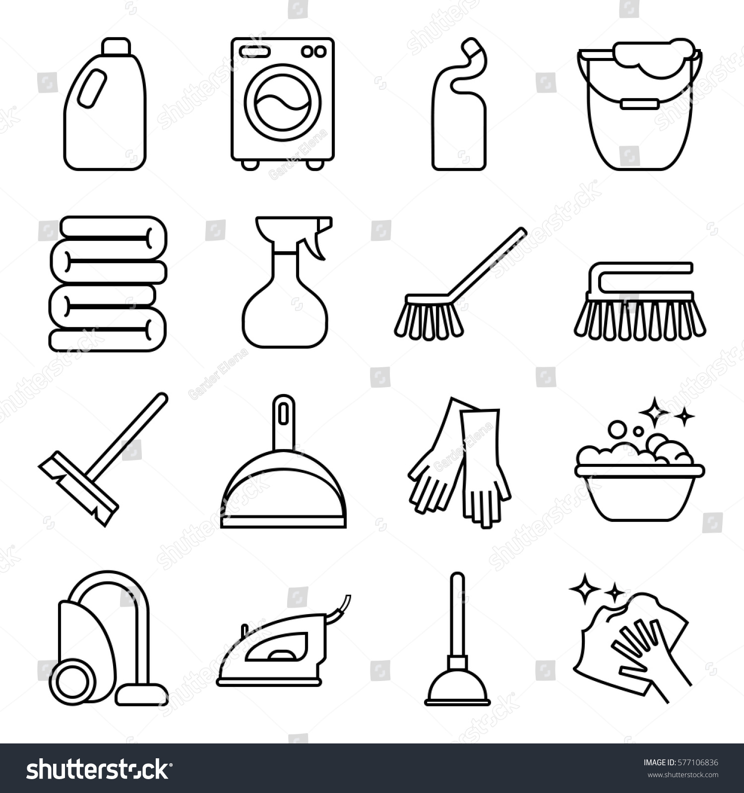 Значки для мытья посуды, стирки