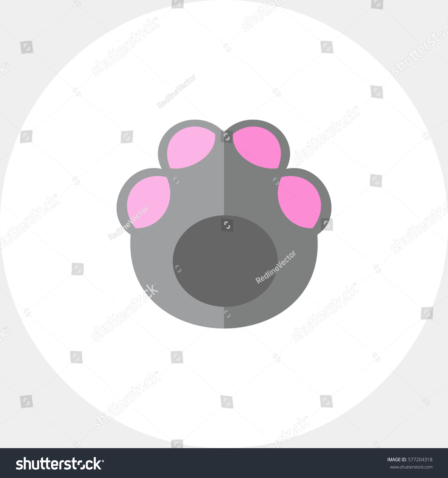 Elephant Footprint Icon Stock Vector (Royalty Free) 577204318