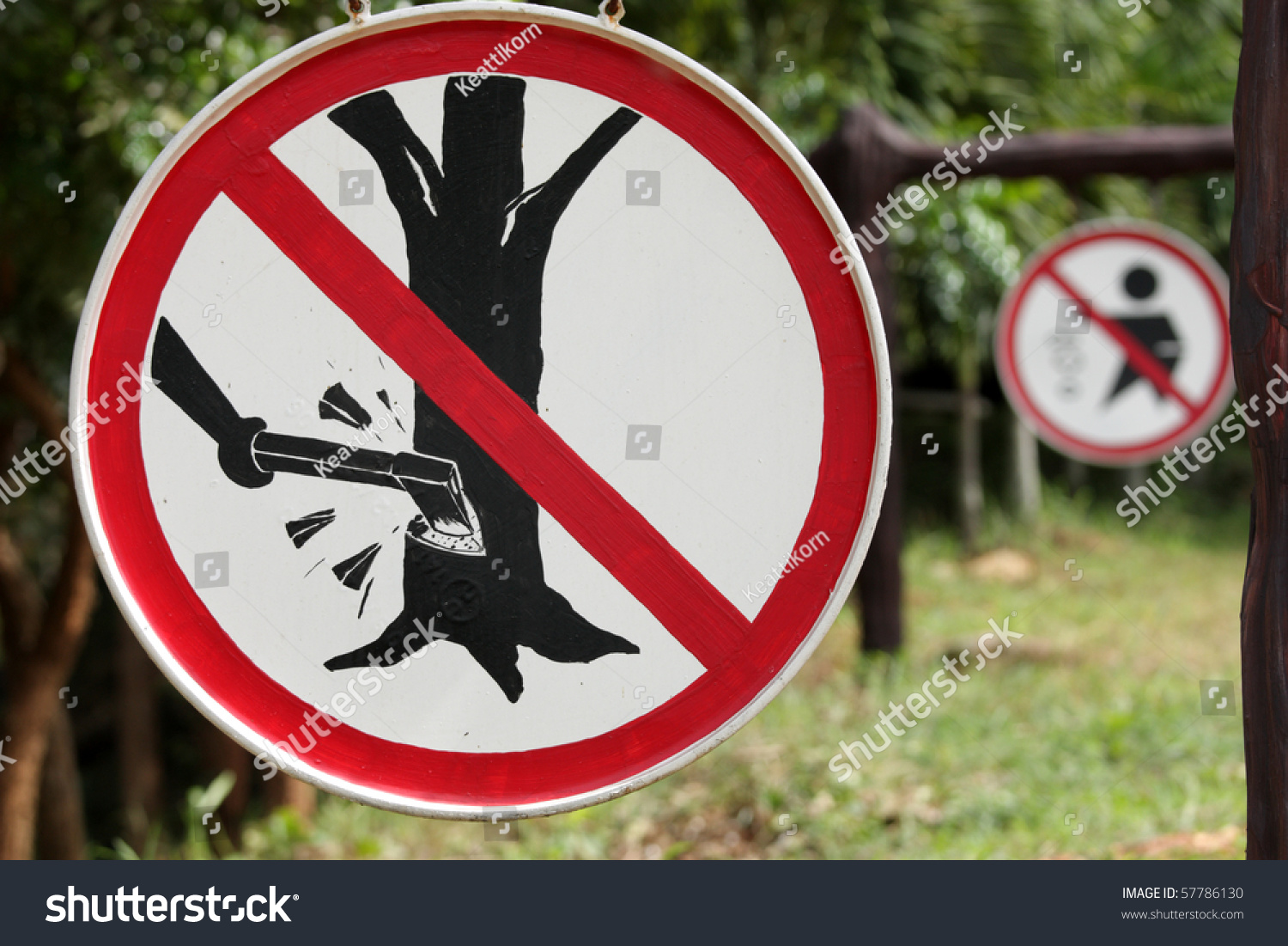 Знак не рубить лес