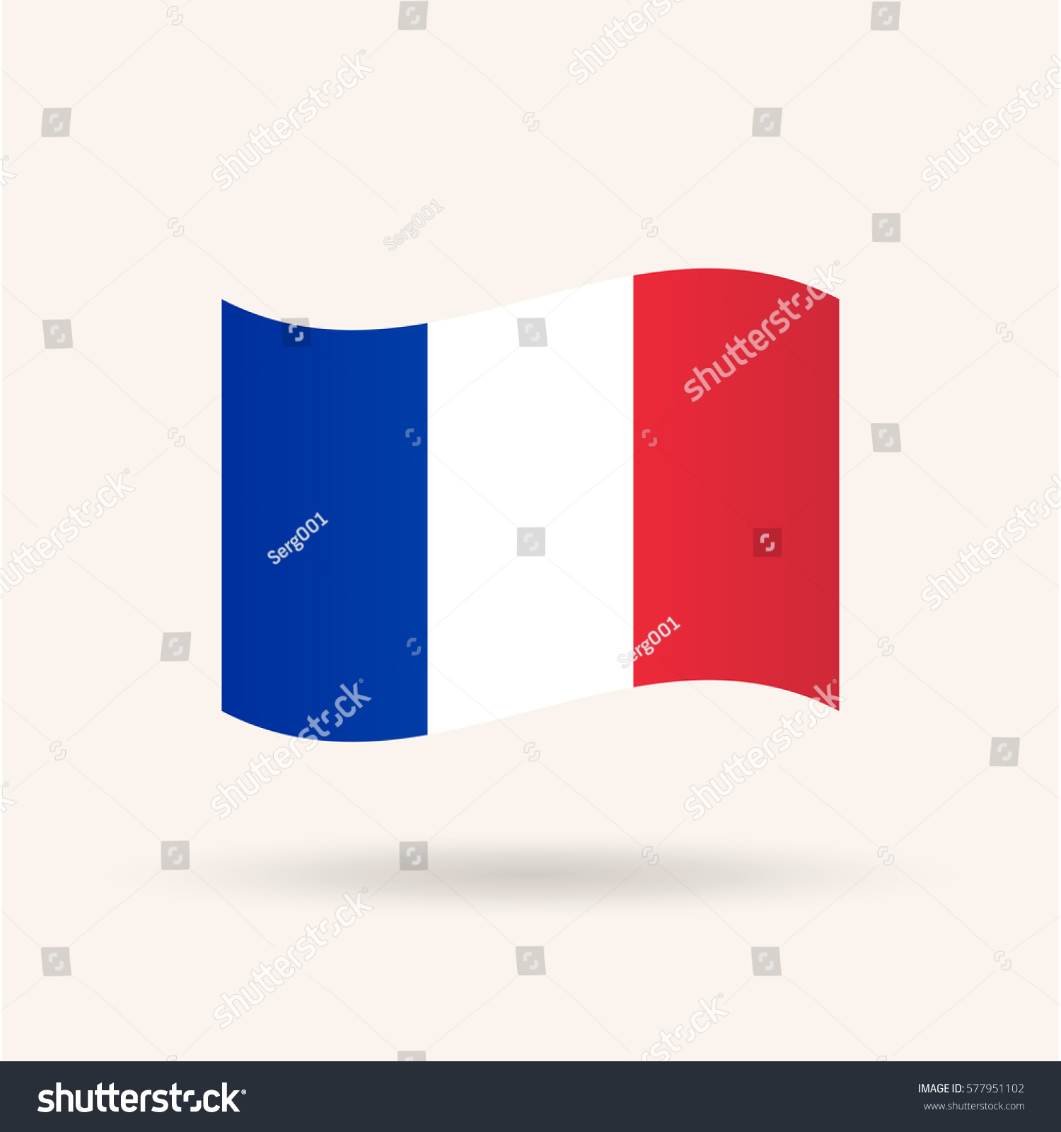 Flag France Vector Illustration Stock Vector Royalty Free 577951102 Shutterstock