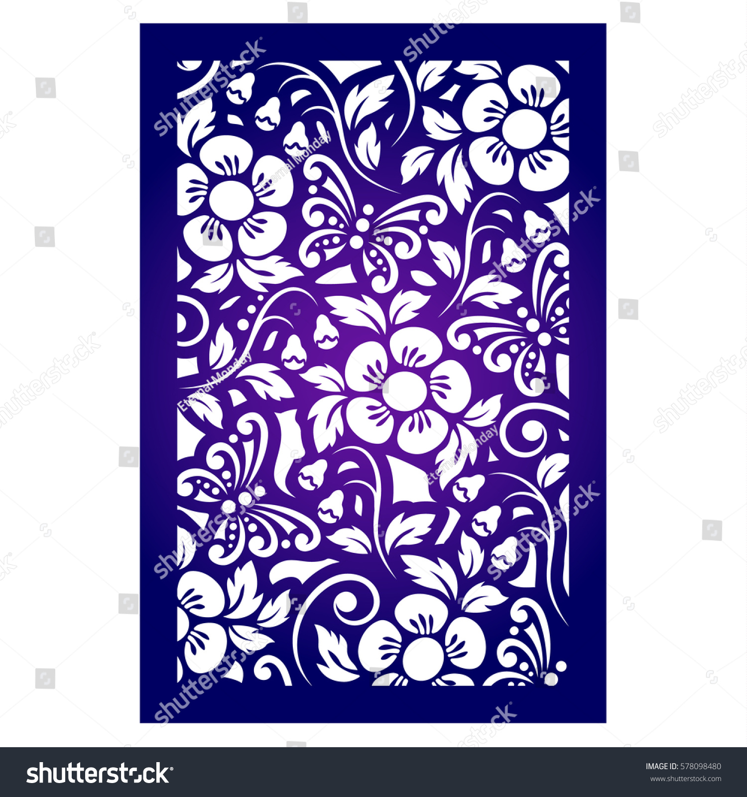 stencil template panel flowers butterflies may stock vector royalty free 578098480 shutterstock