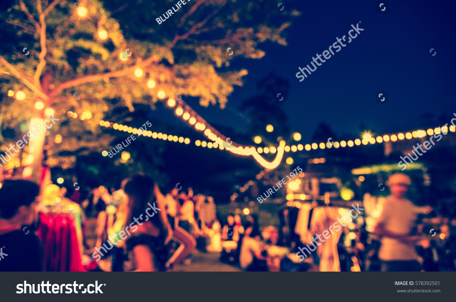 Vintage Tone Blur Image Night Festival Stock Photo 578392501 | Shutterstock