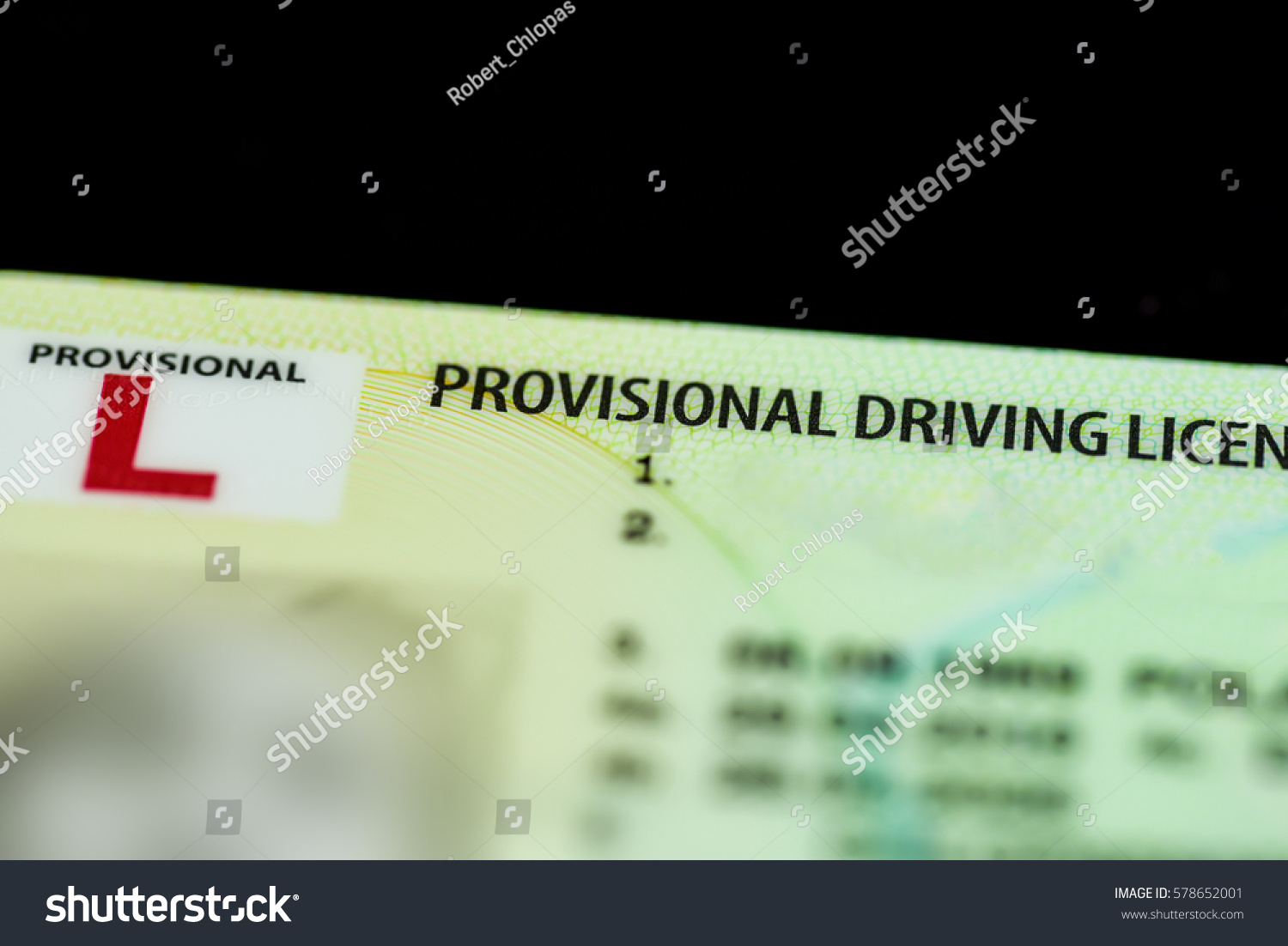 Close Uk Provisional Driving Licence Stock Photo 578652001 Shutterstock   Stock Photo Close Up Of A Uk Provisional Driving Licence 578652001 