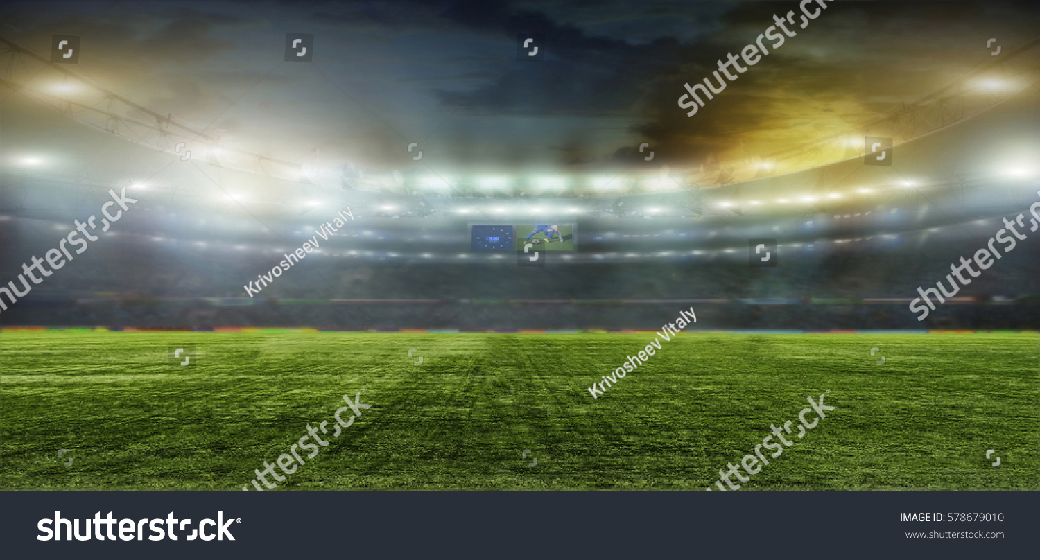 On Stadium Abstract Football Soccer Backgrounds Stock Photo 578679010 ...