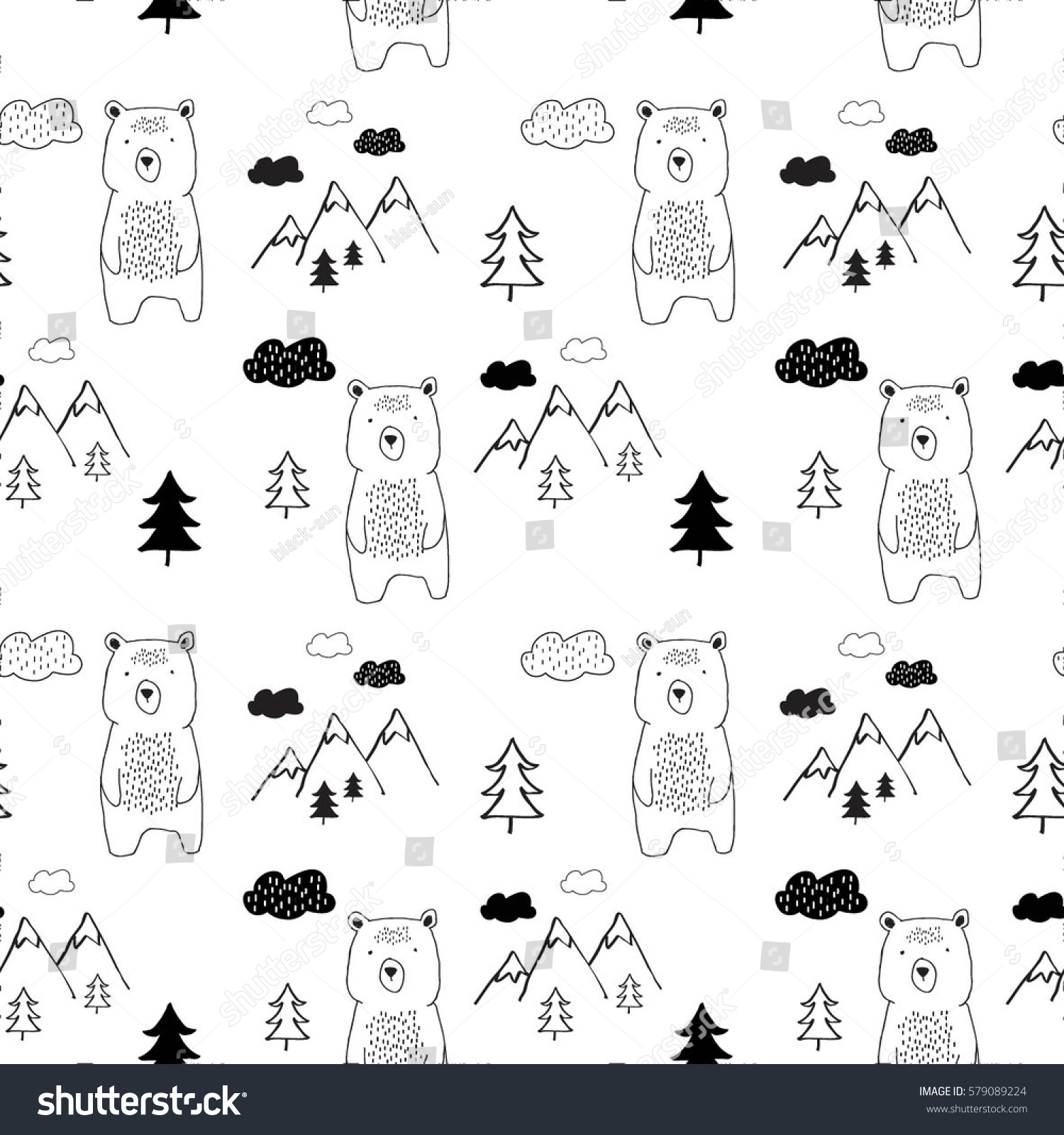 20,553 Forest pattern bears Images, Stock Photos & Vectors | Shutterstock