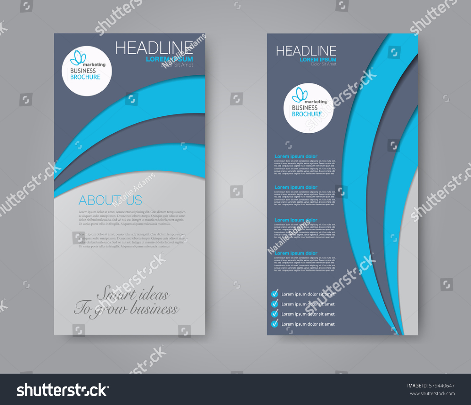 Vector Flyer Leaflet Design Set Two Stock Vector (Royalty Free ...