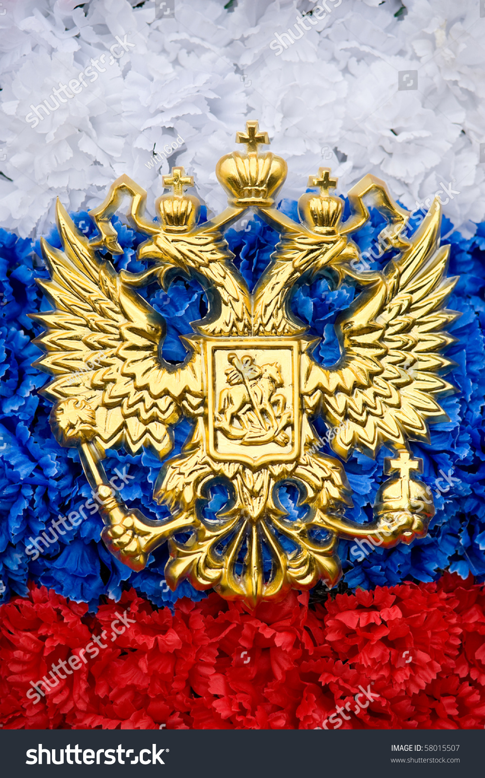 Российский флаг с двуглавым орлом