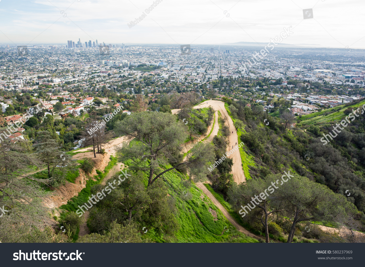 Los Angeles Griffith Park Downtown La Stock Photo 580237969 Shutterstock   Stock Photo Los Angeles Griffith Park And Downtown La Skyline In The Distance 580237969 