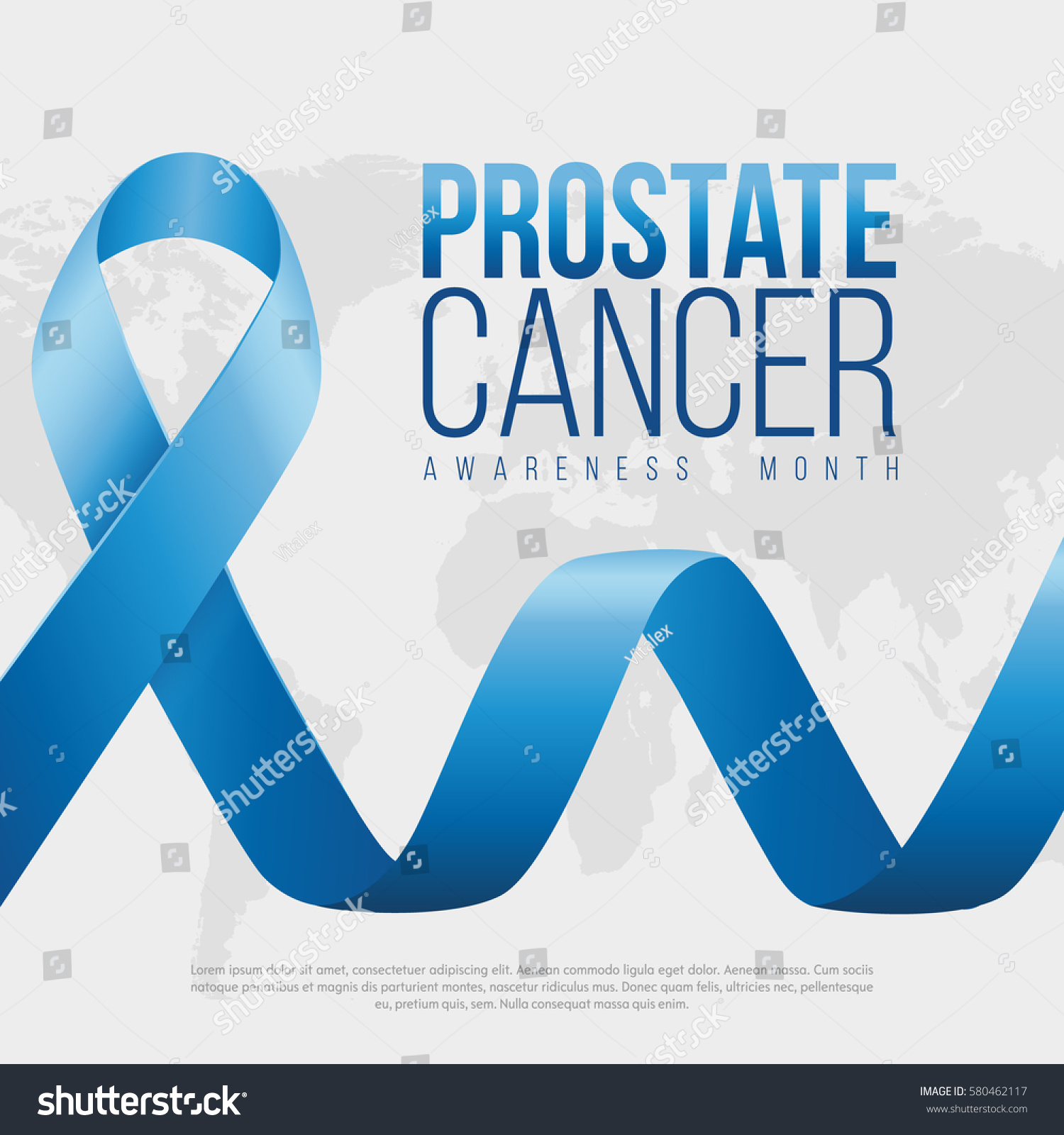 Prostate Cancer Awareness Ribbon Background Blue Stock Vector Royalty 4871