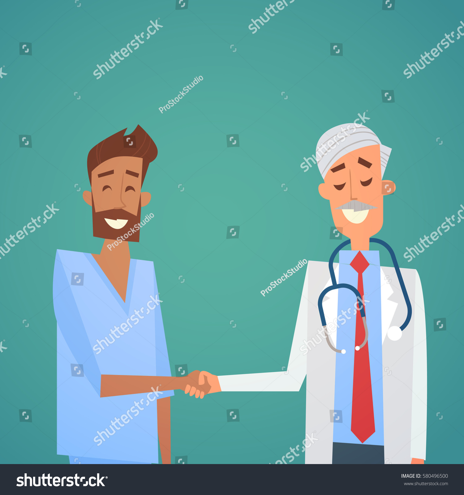 Рукопожатие доктор и пациент