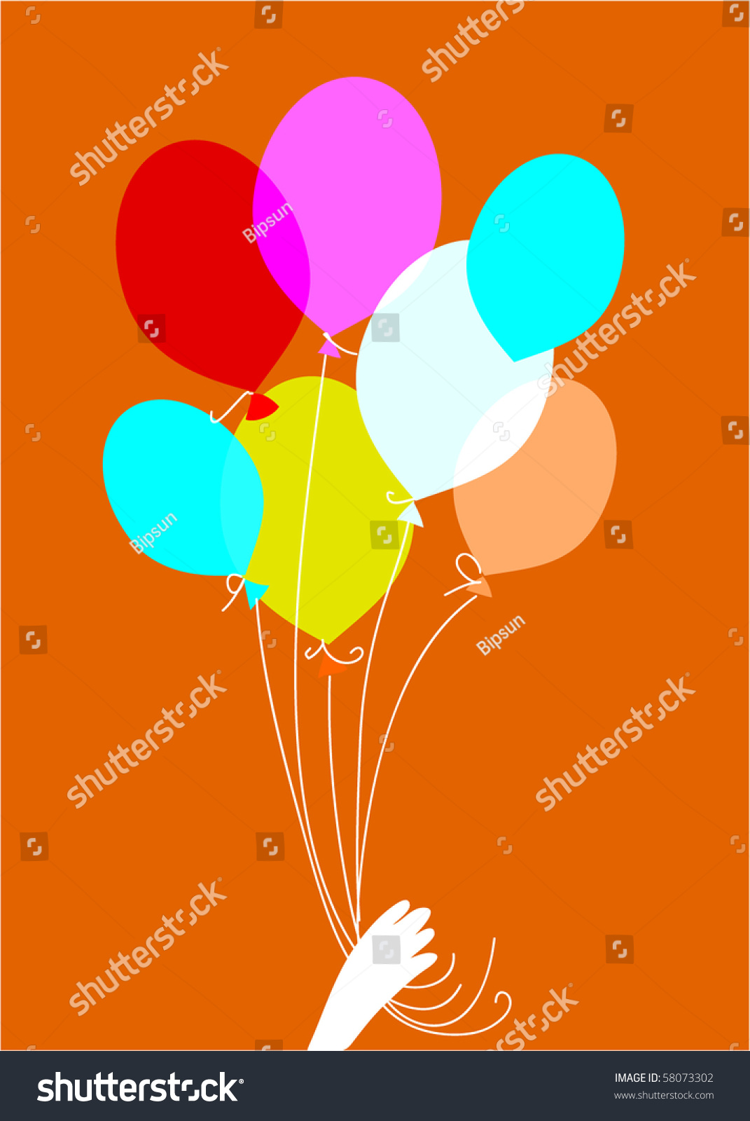 Beautiful Party Balloons Vector Stock Vector Royalty Free 58073302 Shutterstock 