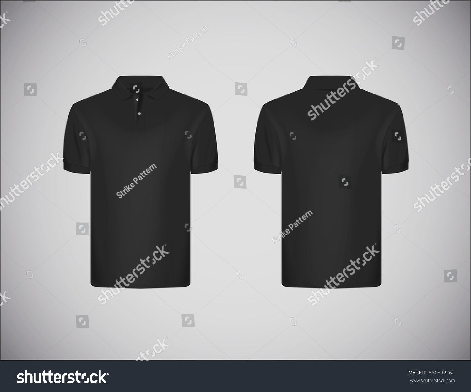 Mens Slimfitting Short Sleeve Polo Shirt Stock Vector (Royalty Free ...