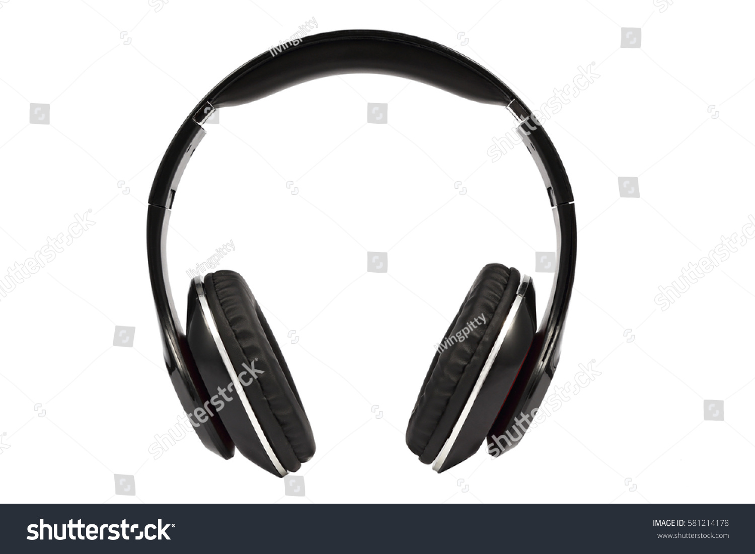 Black Headphones White Background Stock Photo 581214178 | Shutterstock