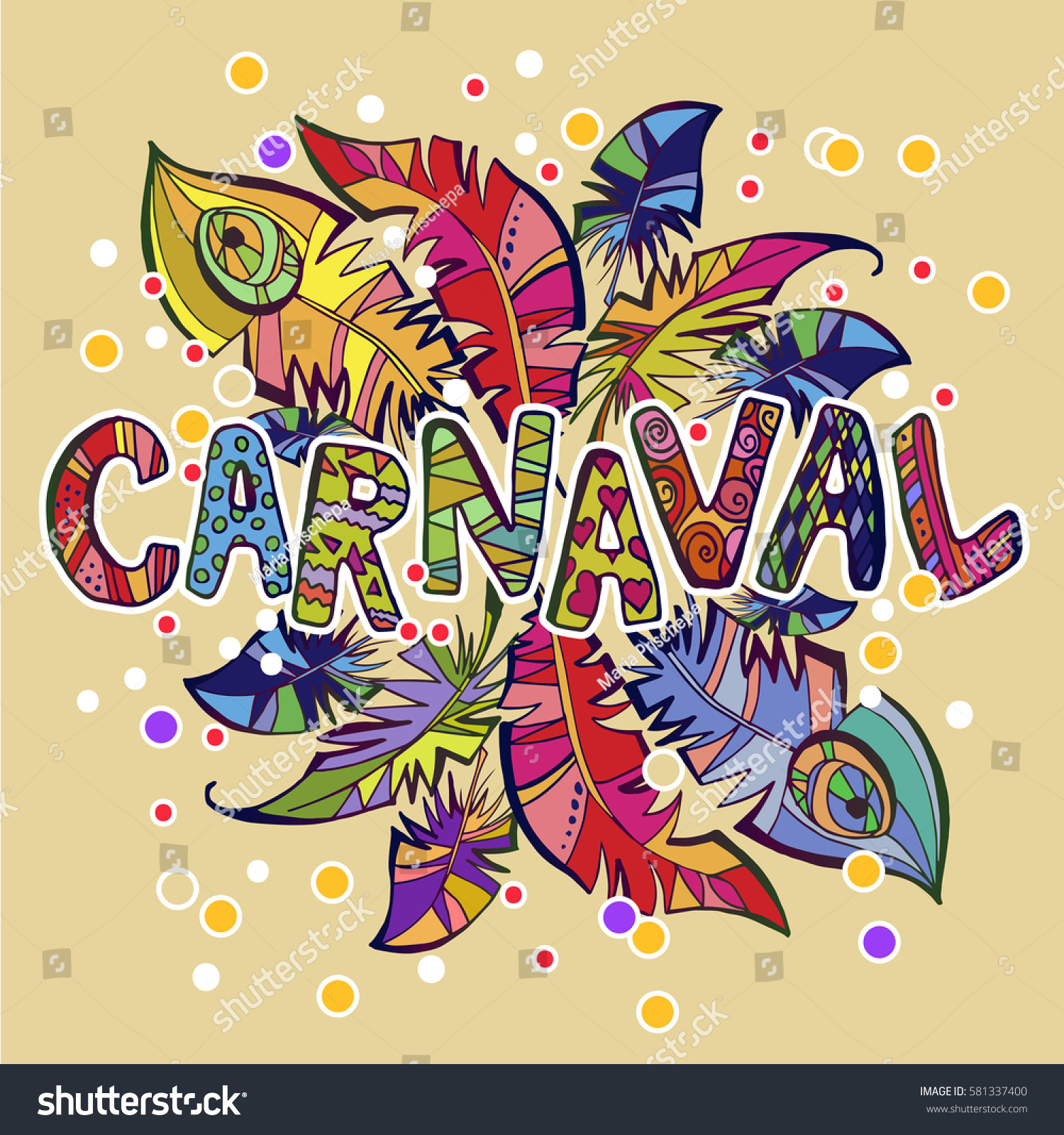 Mardi Gras Carnaval Logo Stock Vector (Royalty Free) 581337400 ...