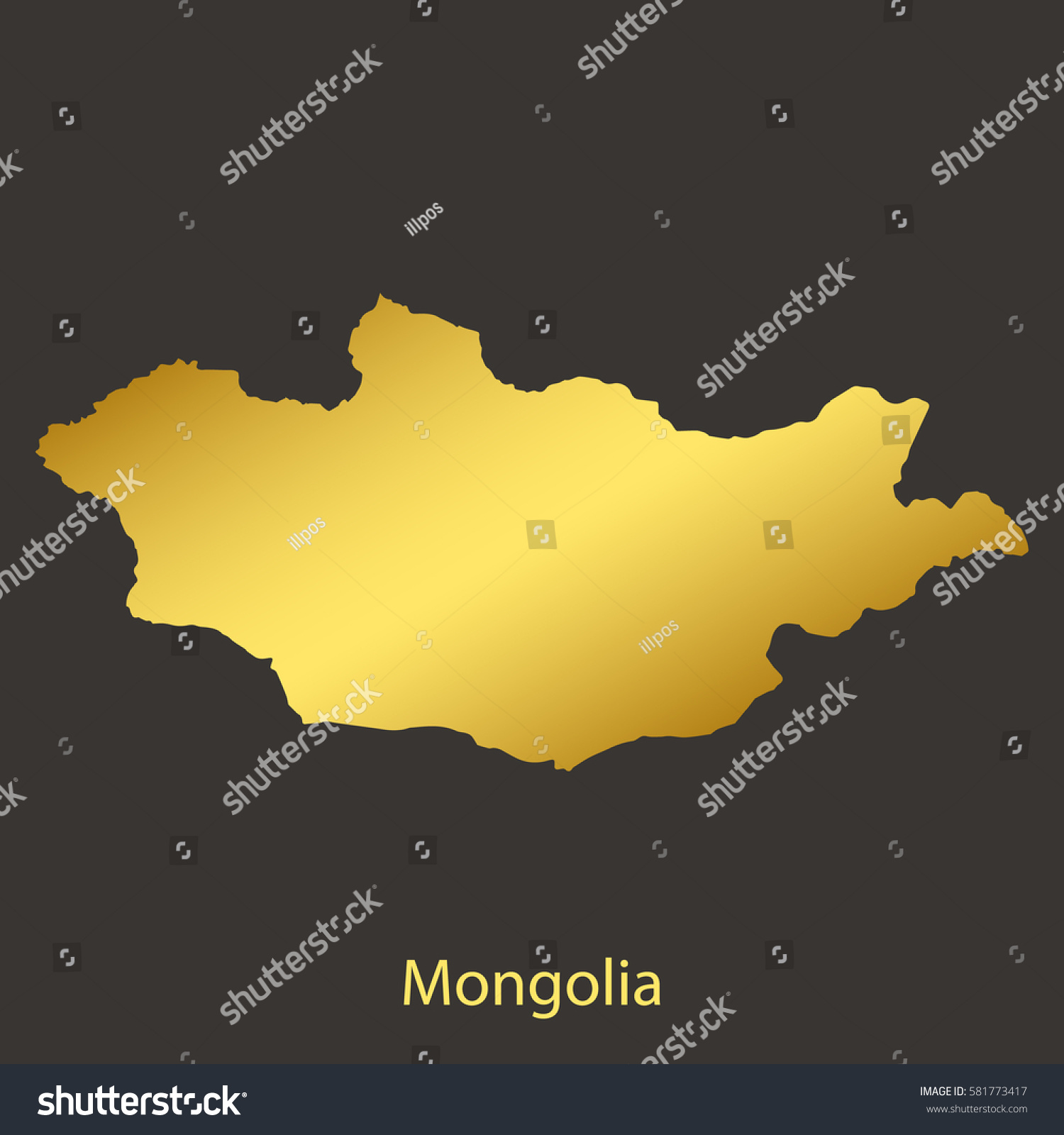 Mongolia Mapborder Golden Gradient Vector Illustration Stock Vector Royalty Free 581773417 3984