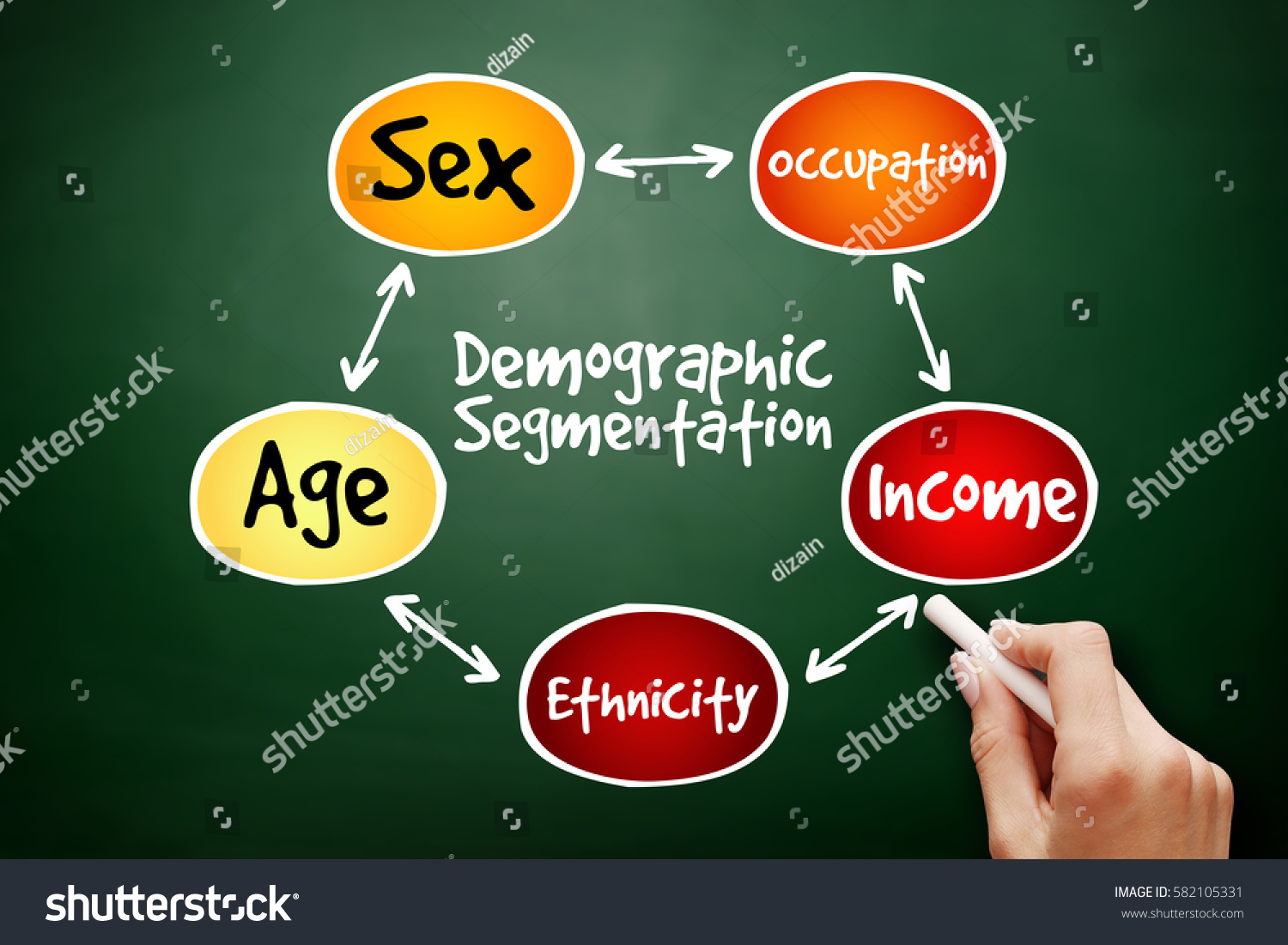 Demographic Segmentation Mind Map Flowchart Social Stock Photo ...