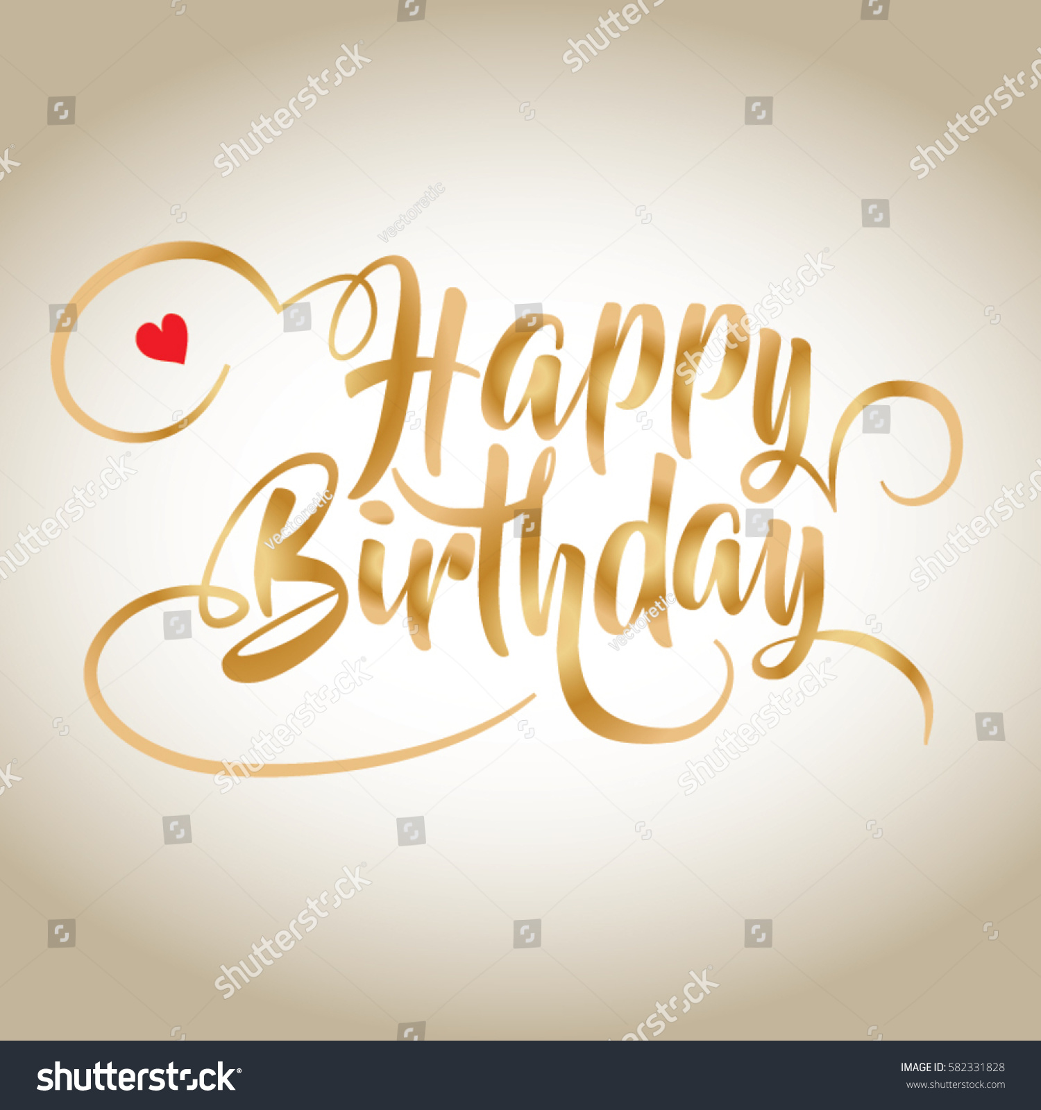 Happy Birthday Gold Template Gold Background Stock Vector (Royalty Free ...