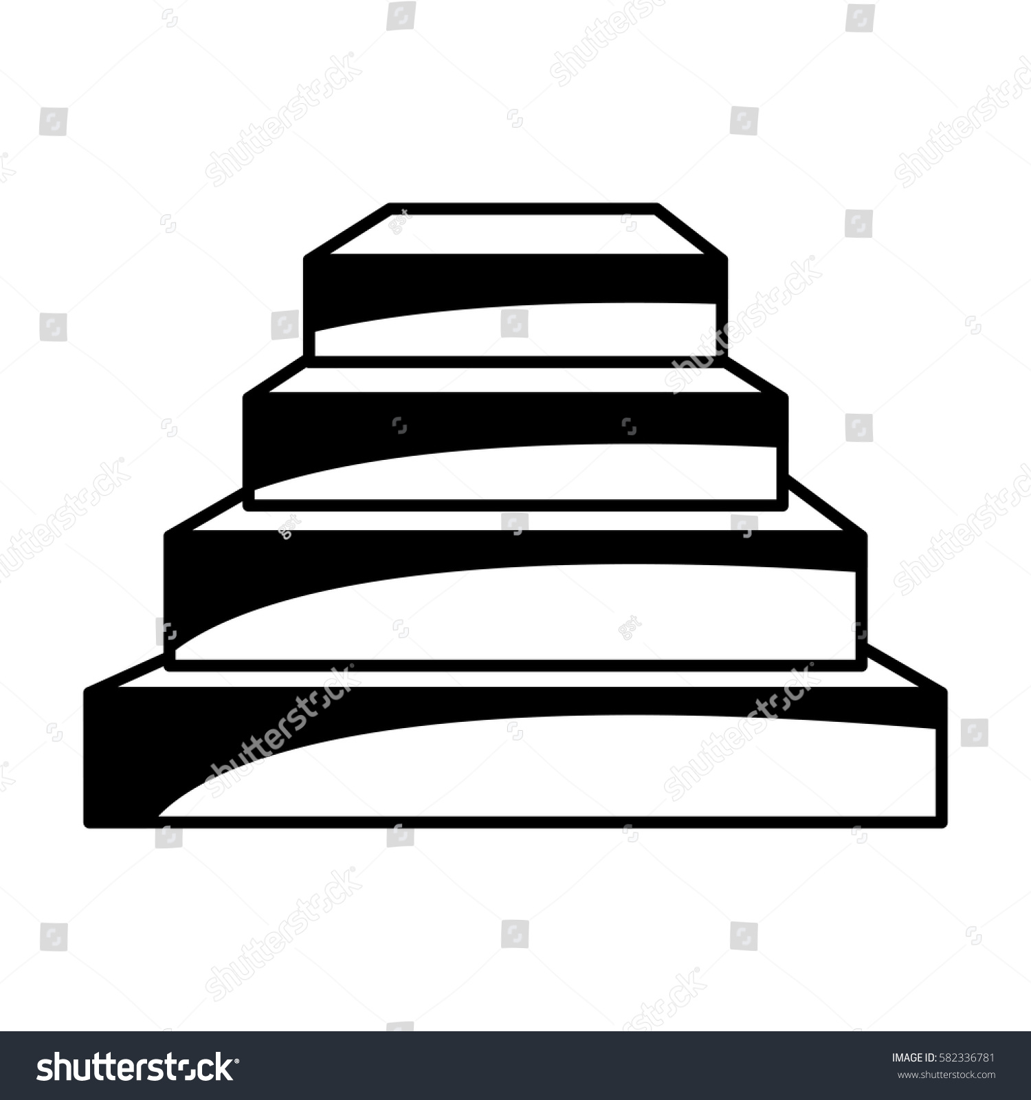 Pyramid Emblem Infographic Icon Stock Vector (Royalty Free) 582336781 ...