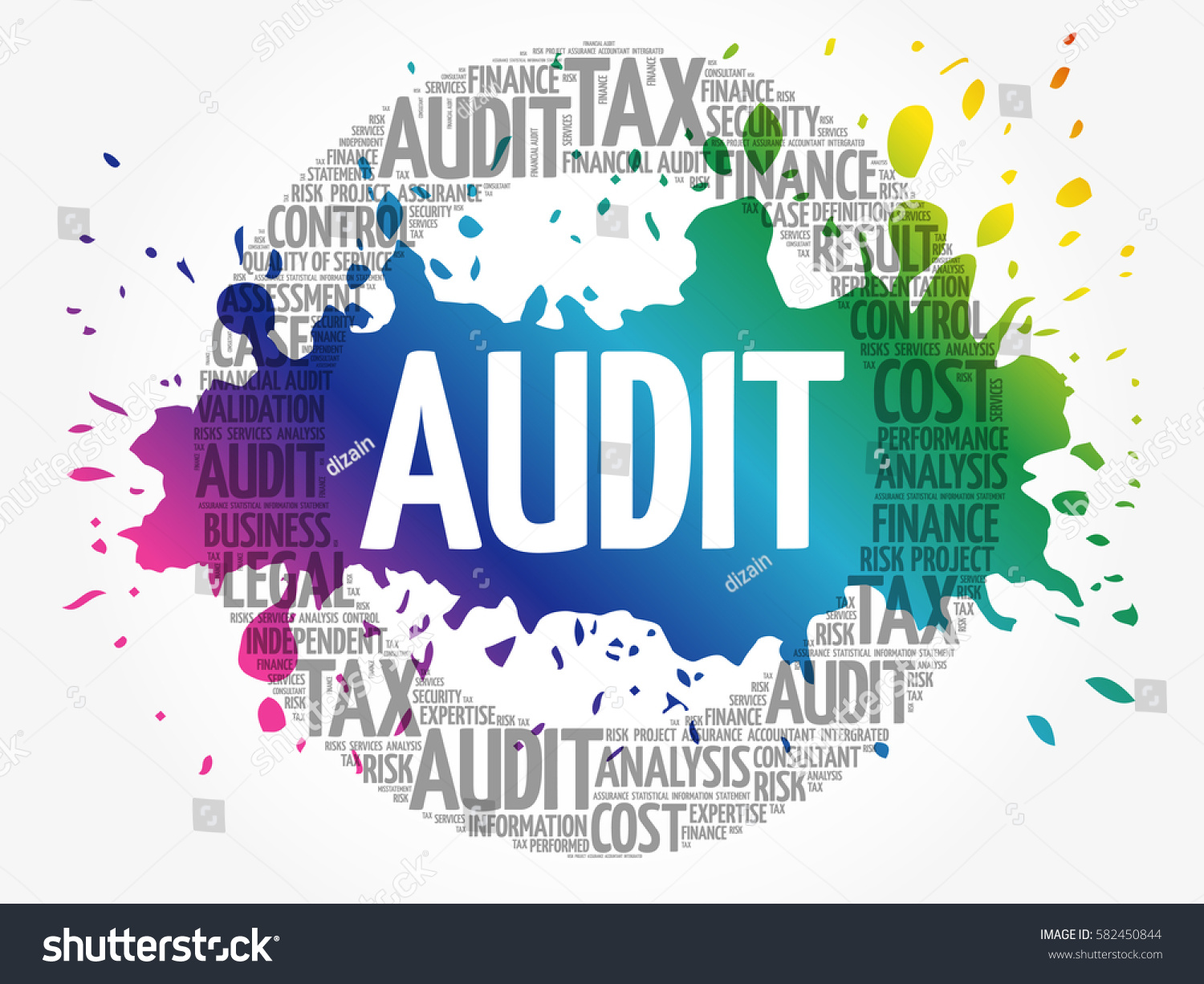 Audit Word Cloud Collage Business Concept Stock Vector Royalty Free