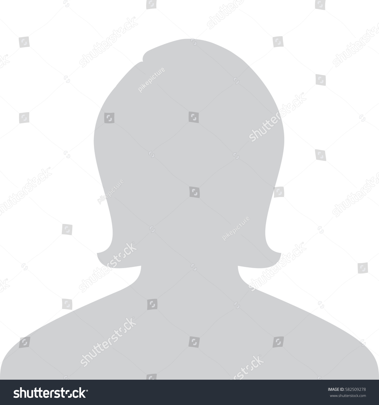 Female Default Avatar Gray Profile Picture Stock Illustration 582509278 ...